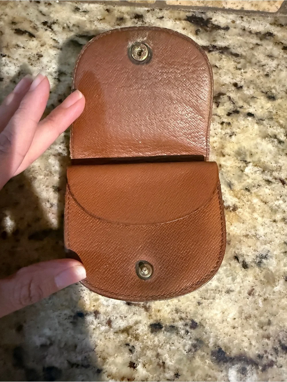 Louis Vuitton Monogram Canvas Coin Pouch in Brown and Tan